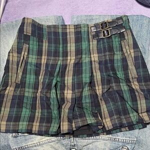 Jessica Simpson Green and Black Plaid Shirt Jacket